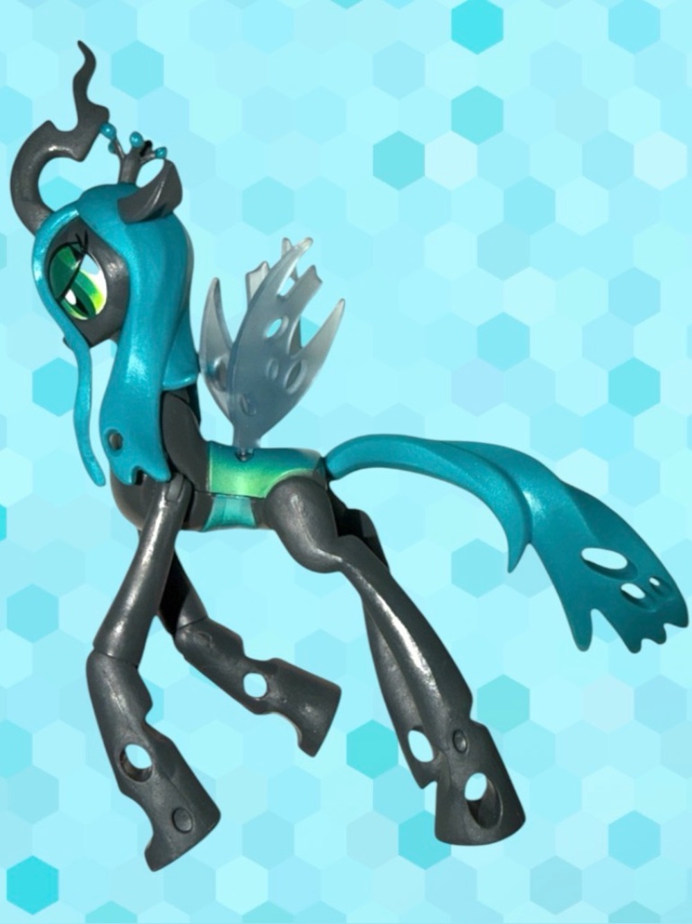 My Little Pony Queen Chrysalis Black and Teal Shapeshifter Figure